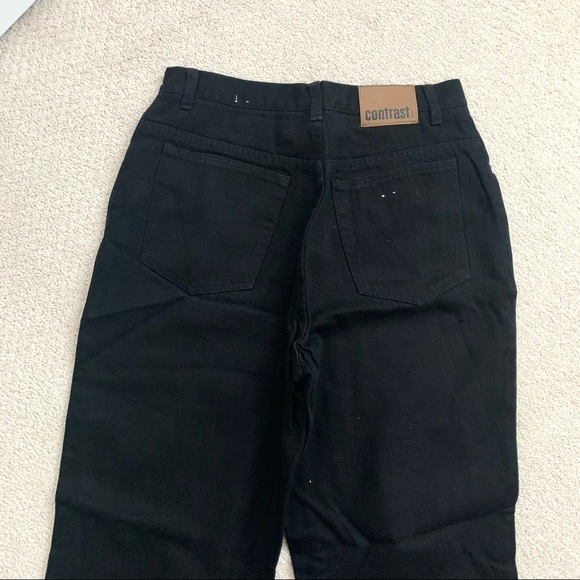 NWOT Black Contrast Jeans Straight Leg - Picture 5 of 12